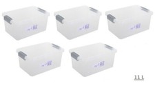 11 Litre Storage Box. Clear Storage Container with Lid. Transparent Box.