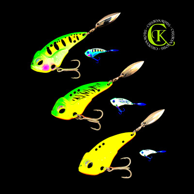 3x 17g Spin Jig UV Spinbait Chatterbait Blade Kunstköder Wobbler Hecht Barsch
