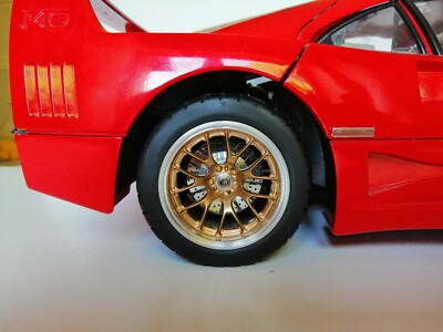 Maquette Voiture Pocher 1/8 - Ferrari F40, Testarossa, Porsche, Dodge Charger R/T - Or