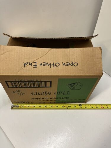 Vintage Girl Scout Cookies Thin Mints Case Cardboard Box Only - Picture 4 of 14