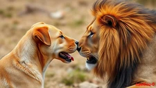 Digital image Technology picture photo wallpaper background desktop Dog + Lion 2