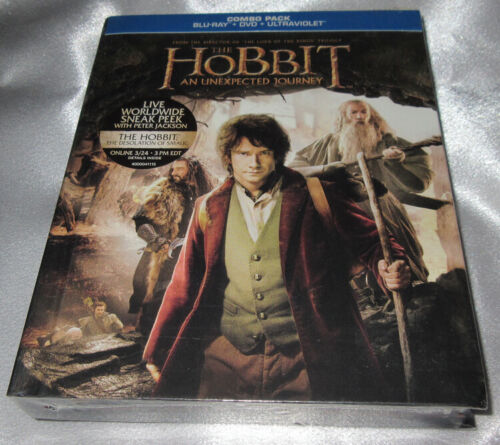 The Hobbit: An Unexpected Journey Blu-ray + DVD + 64 Page Book (New) Theatrical