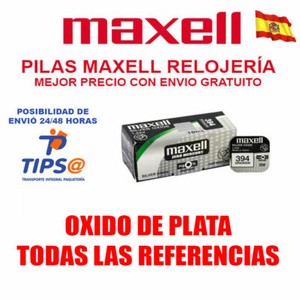 PILAS MAXELL TODAS REFERENCIAS OXIDO DE PLATA 315 317 362 364 377 371 373 399 