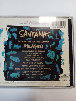 Milagro by Santana (CD, May-1992, Polydor) 731451319723| eBay