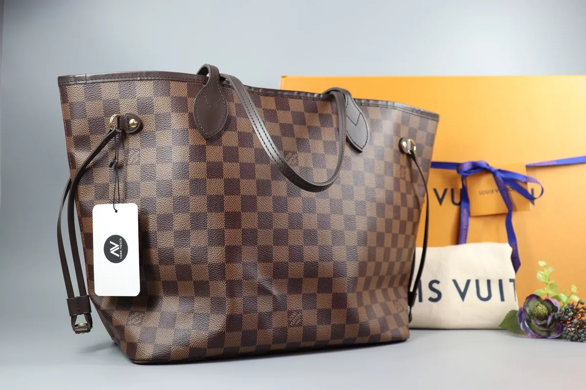 Louis Vuitton pre-owned brown 2009 Damier Ebene Neverfull MM tote bag