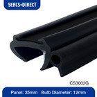 Caravan Motorhome Window Rubber Seal & Black Insert (CS3002B). Fits 35mm Panel