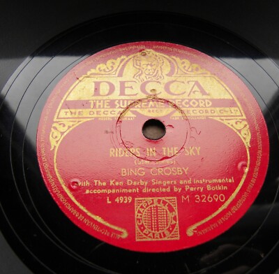 1565/BING CROSBY-Ghost Riders in the sky-Far away place-Country-78rpm Schellack