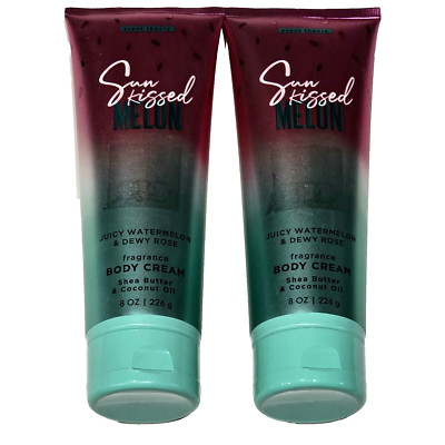 2 Pack Scent Theory Sun Kissed Melon Juicy Watermelon Dewy Rose Body Cream 8oz