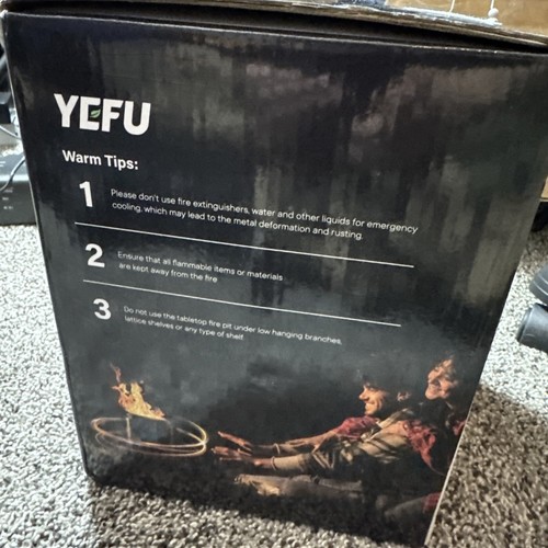 YEFU Tischfeuerstelle 7,5" rauchfrei, Feuerstelle Intensitätskontrolle Camping - Bild 4 von 5