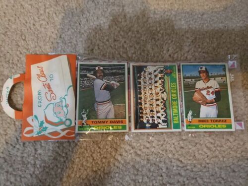 1976 TOPPS BASEBALL UNOPENED HOLIDAY RACK PACK ORIOLES Players All 3 Panels