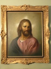 CYRUS AFSARY "JESUS" Original Oil on Canvas. Super Rare, Very Fine. large 30x24