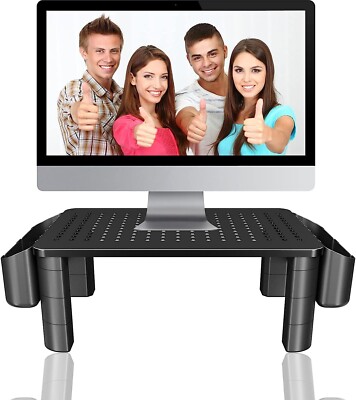 Monitor Stand Riser, Computer Monitor Stand, Monitor Stands, 14.5'' x 9.25'' Black
