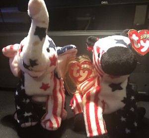 ty beanie baby lefty and righty 2000