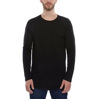 Pro Club Mens Longline Curved Hem Long Sleeve T-shirt, Black, Large Sale Pro Club Mens Longline Curved Hem Long Sleeve T-shirt, Black, Large Sale