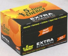 5 Hour Energy Shot Peach Mango Extra Strength 12 Ct 1.93 oz Ships Free Hr Five