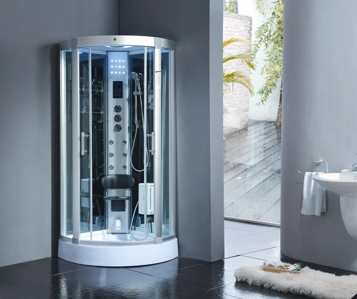 800x800mm Modern Quadrant Steam Shower Cabin Spa Room Cubicle Enclosure Pod