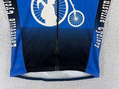 Vermarc Cycling Jersey Mens Large Blue Louisville Velo Club Full