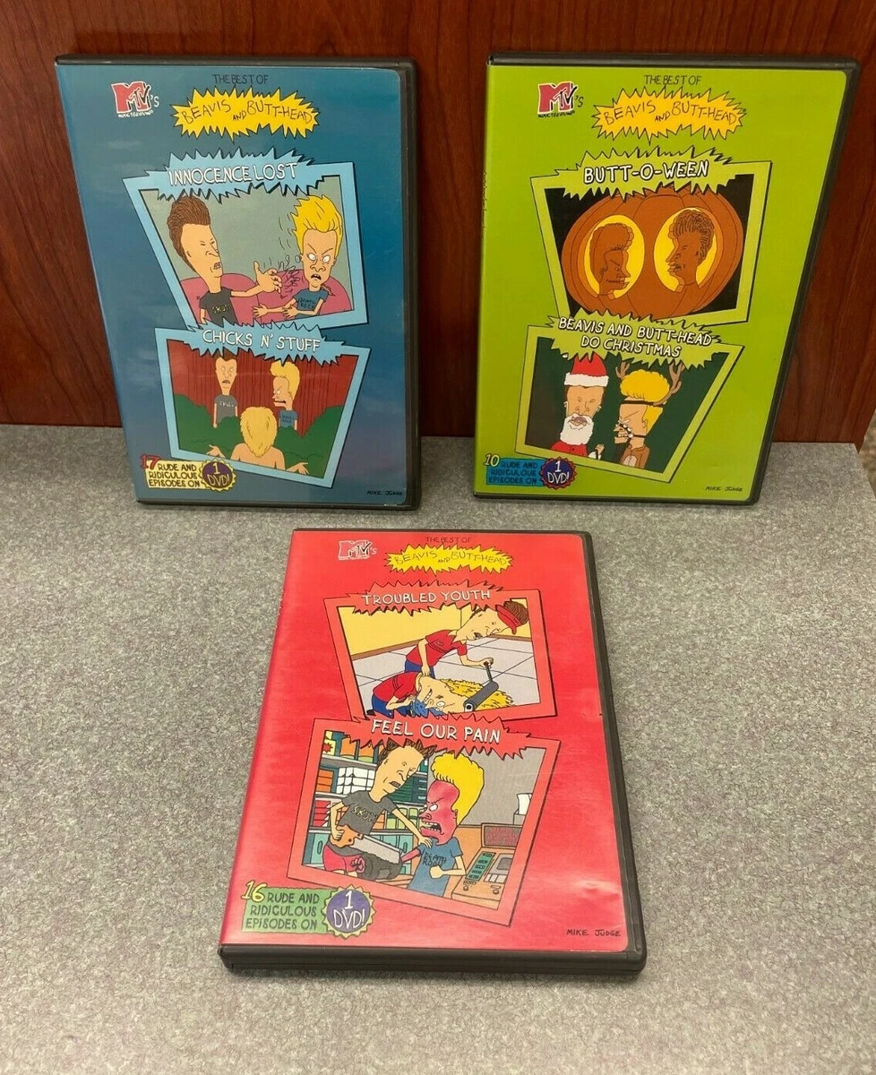 MTV Best of Beavis & Butthead DVD Lot Butt-o-ween Christmas Troubled Youth 3 Set