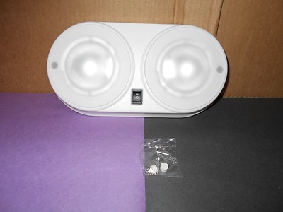 *RV 12 VOLT DUAL FLAT CEILING MOUNT LIGHT ON/OFF SWITCH 