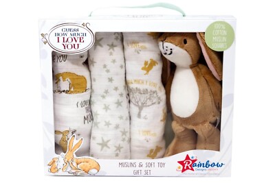 Guess How Much I Love You Kinder Stofftier und Musselin Set
