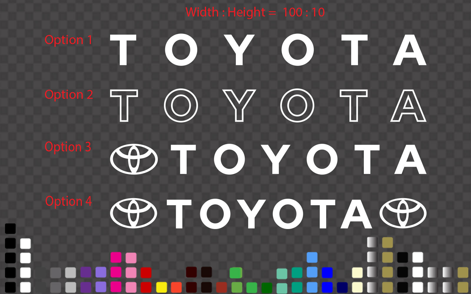 Toyota Windscreen Banner Decal Sticker Car Windshield Prado Hilux 59