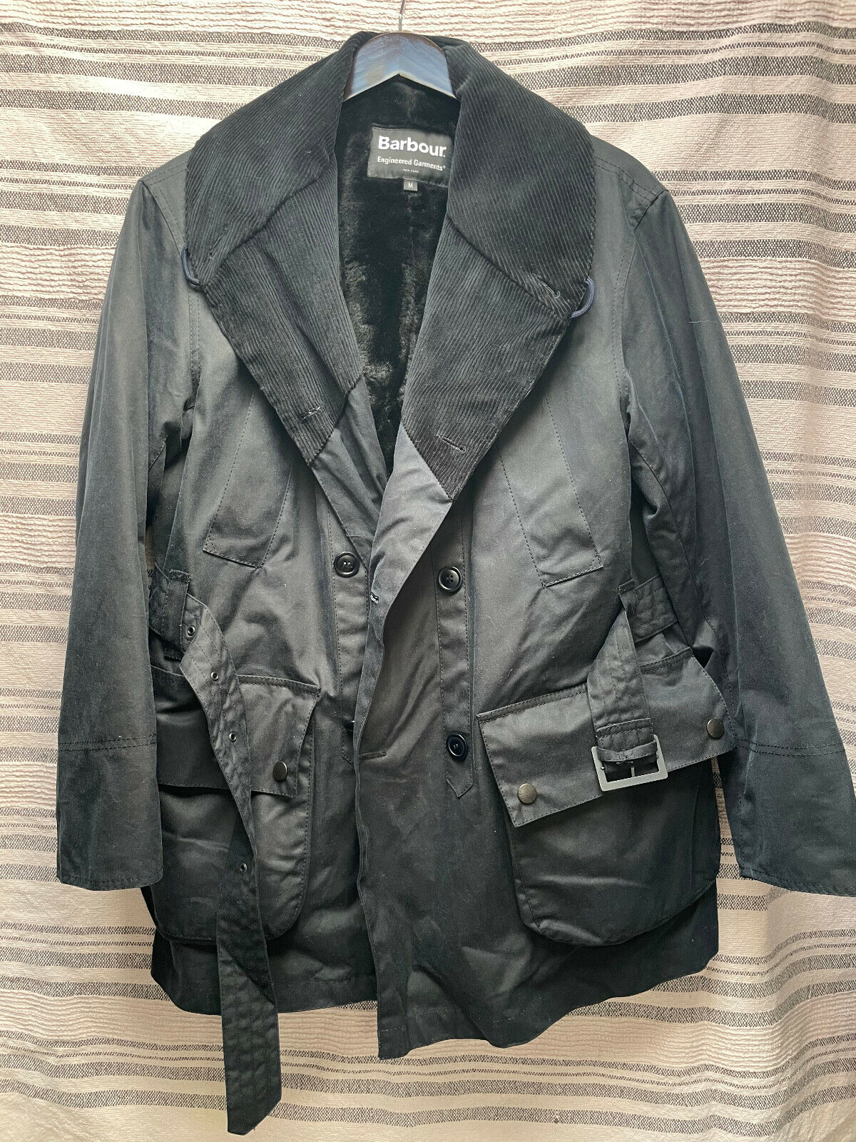 Engineered Garments x Barbour Mackinaw, sz. Medium, New, Navy