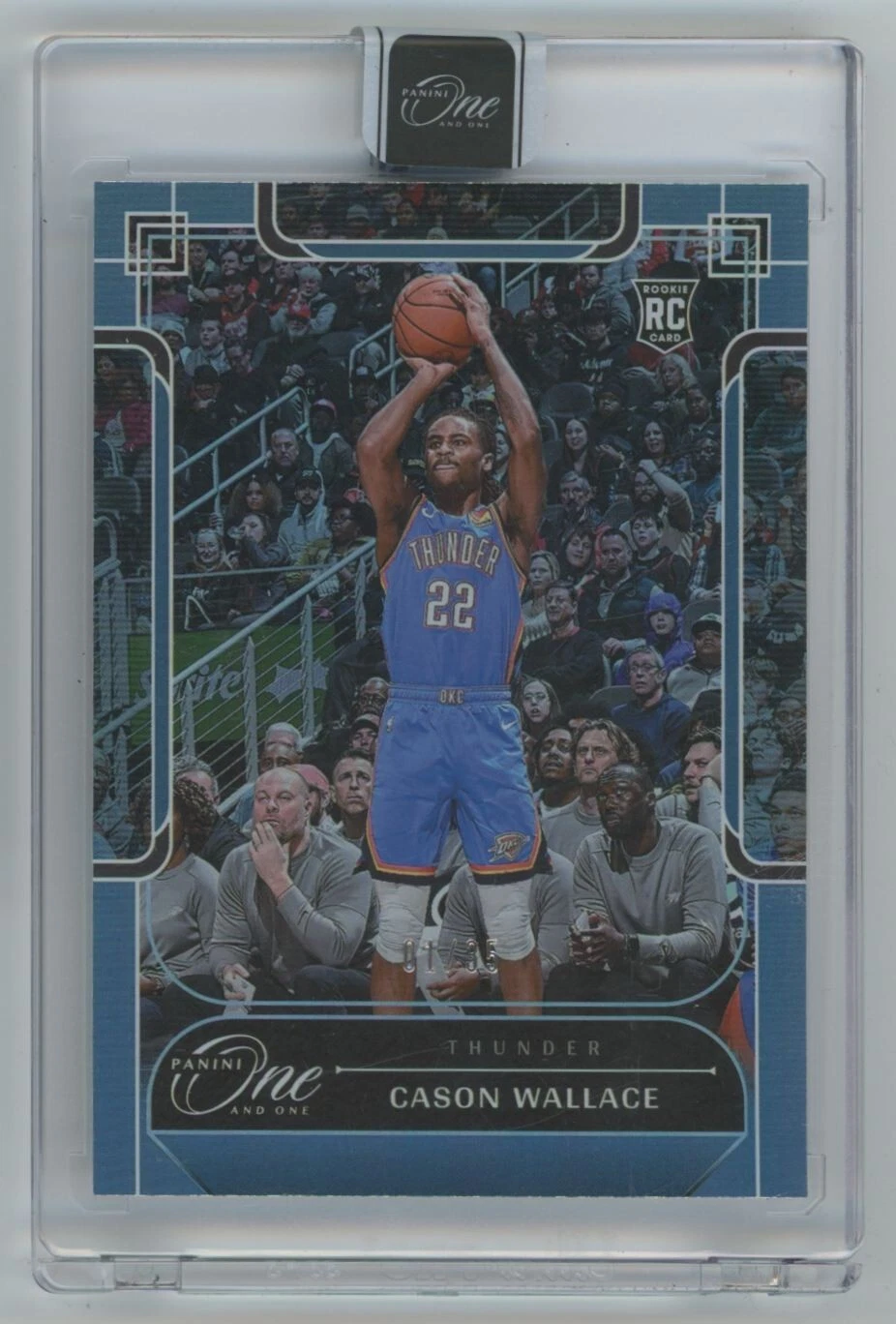 2023-24 Panini One and One Basketball Blue RC Cason Wallace 01/35
