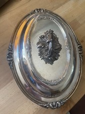 Platte mit Deckel (covered dish), versilbert, victorian,Sheffield, John Harrison