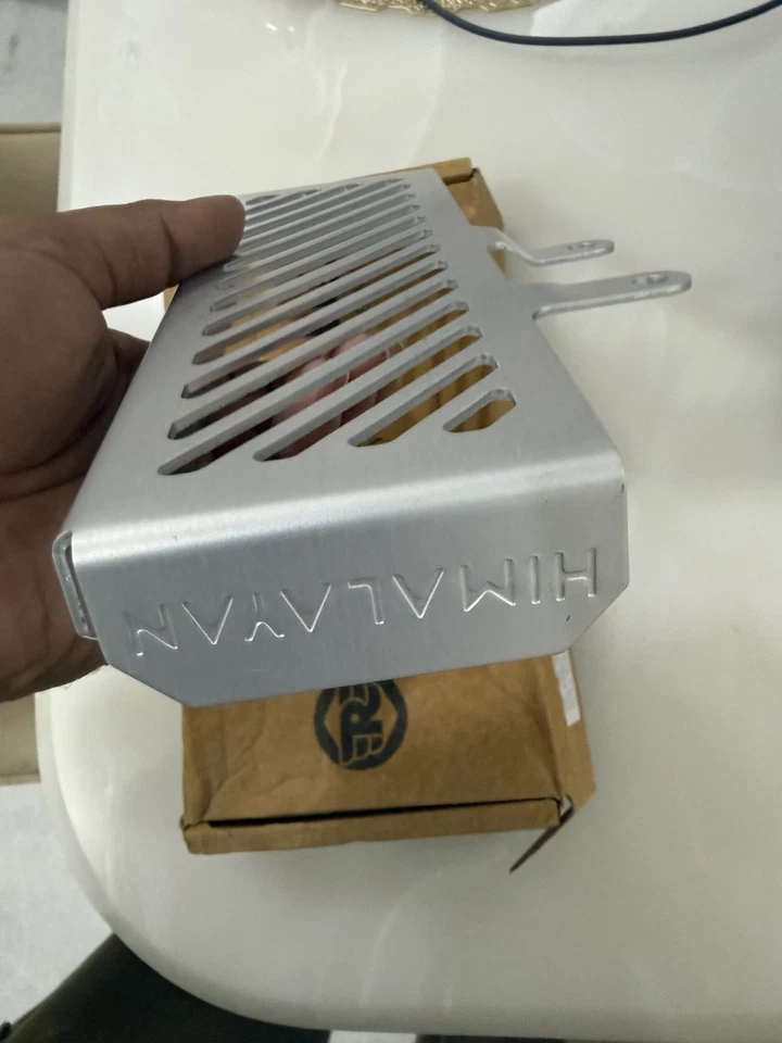 Royal Enfield Silver Oil Cooler Guard 1990216, Himalayan & Scram 411 UK STOCK - Image 2 of 4