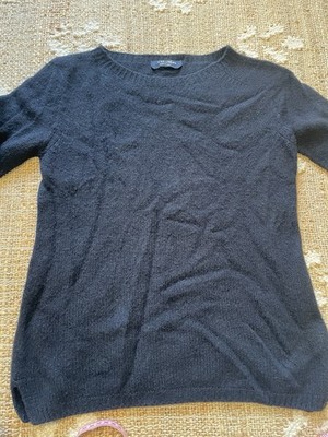  S Max Mara Navy Blue Pullover Crewneck Sweater