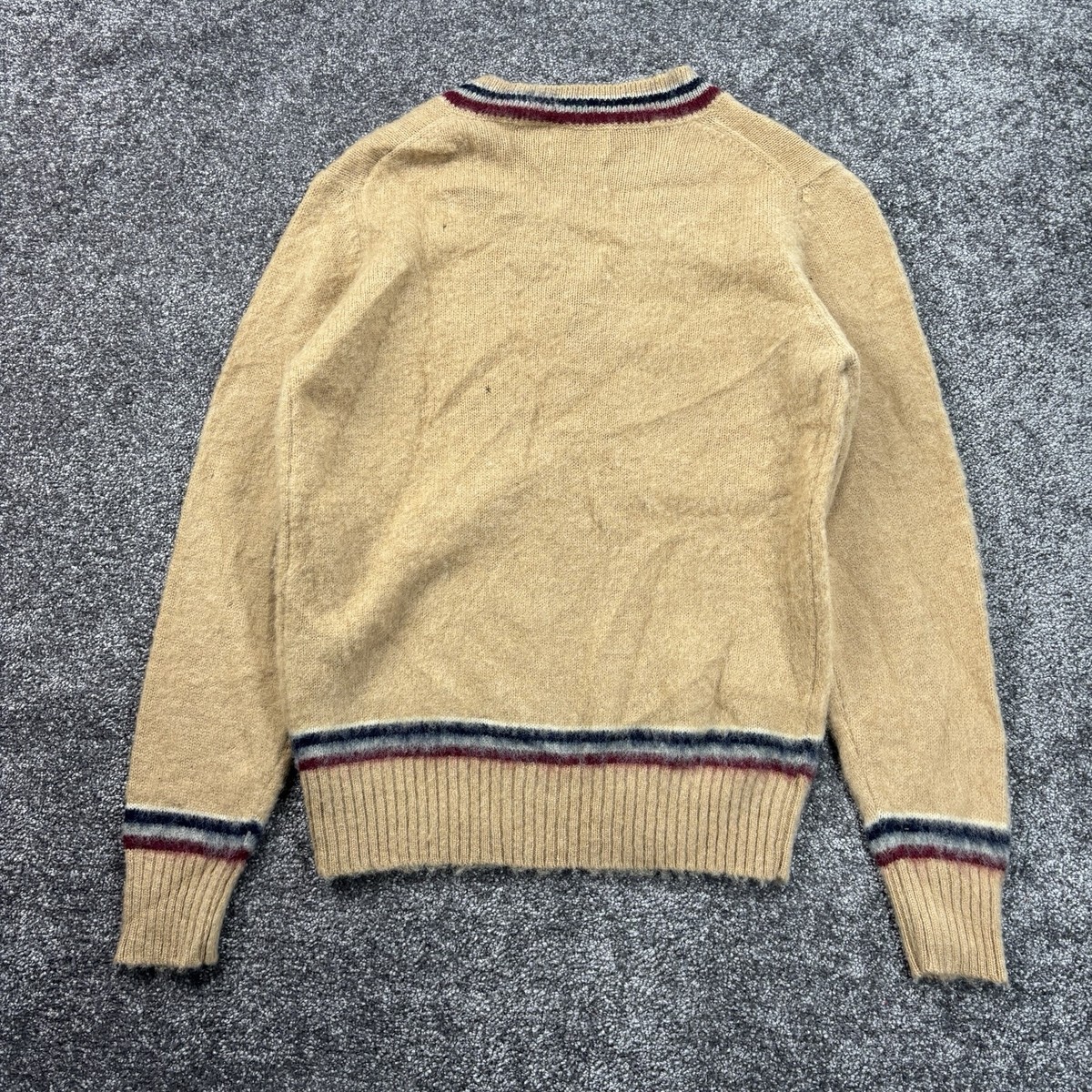 Vintage Christian Dior Sweater Men's Medium Brown 100% Shetland