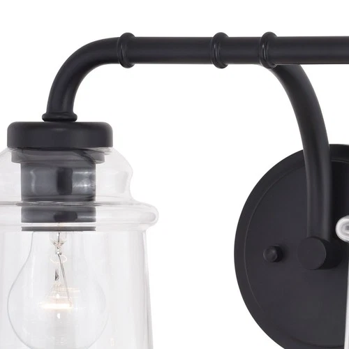 Toledo 2-Light Bathroom Light in Industrial and Jar Style 8.25 Inches Tall and - Picture 9 of 9