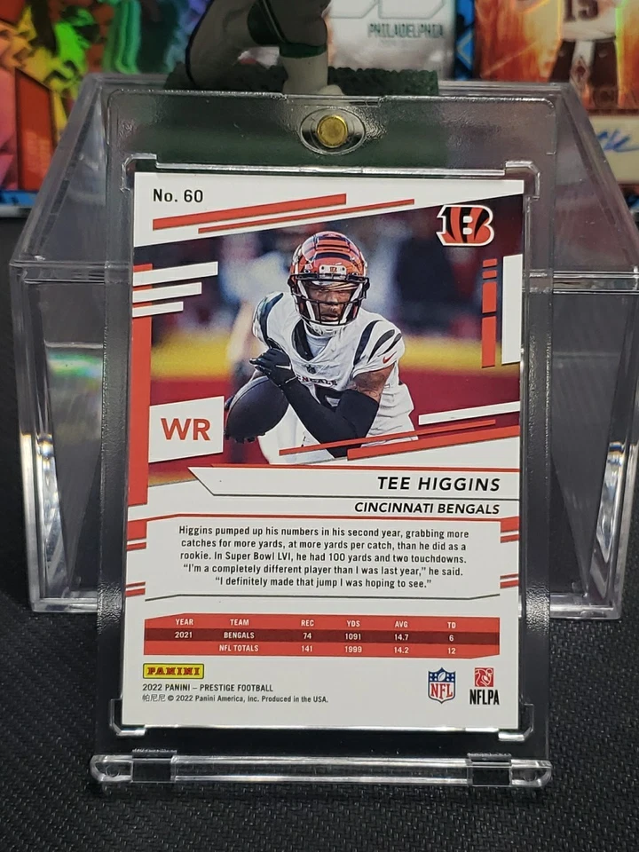 Tee Higgins 2022 Prestige Football Xtra Points Blue Foil Parallel Bengals /299 - Image 3 of 3