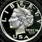 2003 $10 NORFED Vintage 1oz .999 Silver Proof Liberty Art Round RARE  BS588