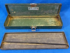 Vintage S-k Tools Usa Empty Green Metal Tool Box With Socket Tray 11