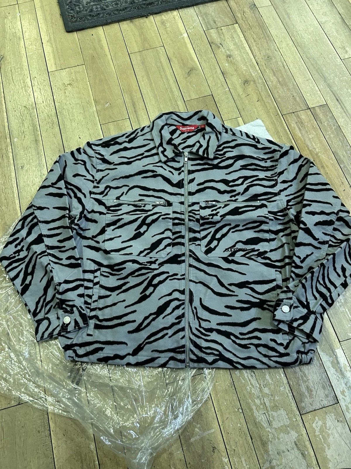 Taglia L Giacca Supreme Moleskin Zebra