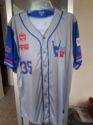 ROBERTO ALOMAR RA-12 GAME USED JERSEY PUERTO RICO BASEBALL LEAGUE