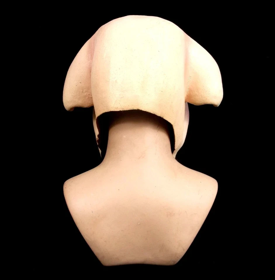 ADULT funny PIG HEAD MASK for Halloween costume, vintage, mascot, party, pink - Image 4 of 4