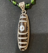 Rare Antique Tibetan Dzi Bead Necklace