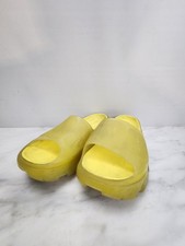 UGG Yellow Platform Slide Sandals Suede Open Toe Slingback Strap A2