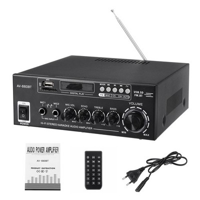 AV-660BT Brückbarer 2 Kanal Verstärker Endstufe Auto Verstärker