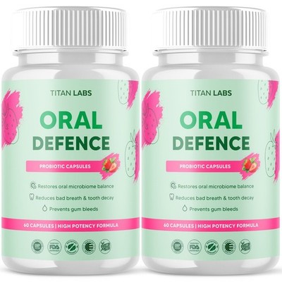 (2 Pack) Oral Defence Advanced Probiotic For Healthy Teeth & Gums 120 Capsules