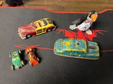 Vintage Penguin Tin Litho Wind Up Collectibe Toy MS 295 no key Include Tin Cars.