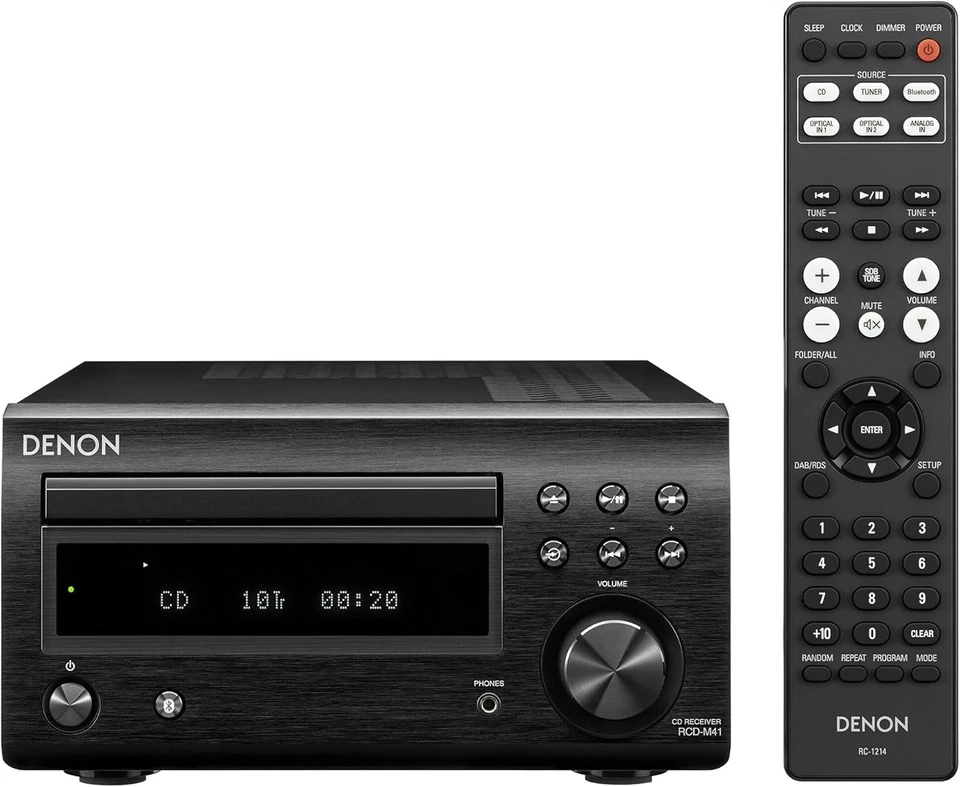 Hi-Fi Stereo System CD Player Bluetooth 2x30W Optical Input DAB+ Tuner Black - Image 3 of 4