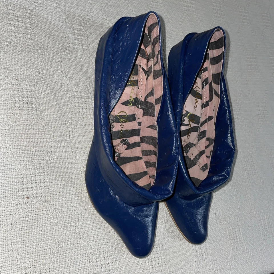 Irregular Choice Women’s Fashion Heels Size 7 M Blue Leather Going Out Party Fun - Image 4 of 4