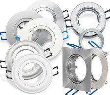 Deckeneinbauring Einbaurahmen Einbauring schwenkbar gebürstet Eckig Rund weiß 