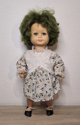 Nette Kunststoff Puppe Schildkröt Doll 51 cm Schlafaugen Sammler Vintage 