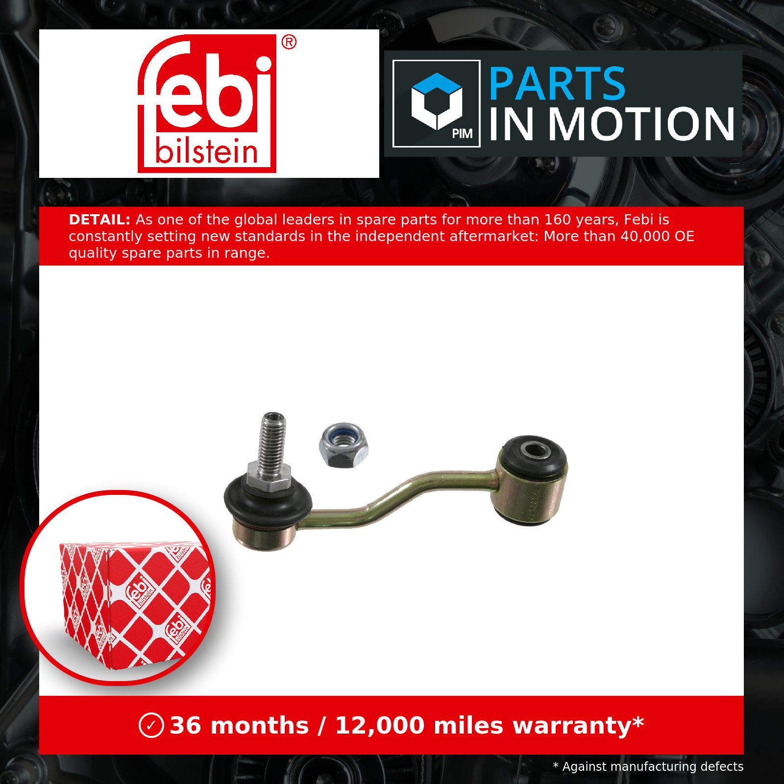 Anti Roll Bar Link fits VOLVO 440 1.7 Rear 88 to 96 Stabiliser Drop Link 3434868 - Image 2