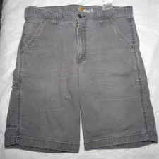 Carhartt Men's 32 Relaxed Fit Canvas Work Shorts 102514-039 Gravel Gray