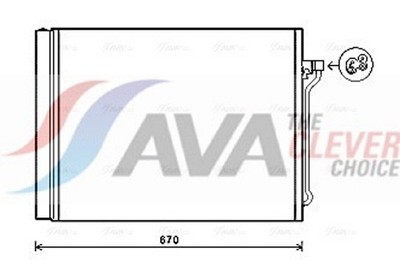 AVA Clever Choice Kondensator Klimaanlage ** CLEVER FIT ** BW5409D für BMW 5er 1